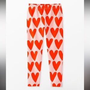 Hanna Andersson Kids' Leggings with Red Hearts